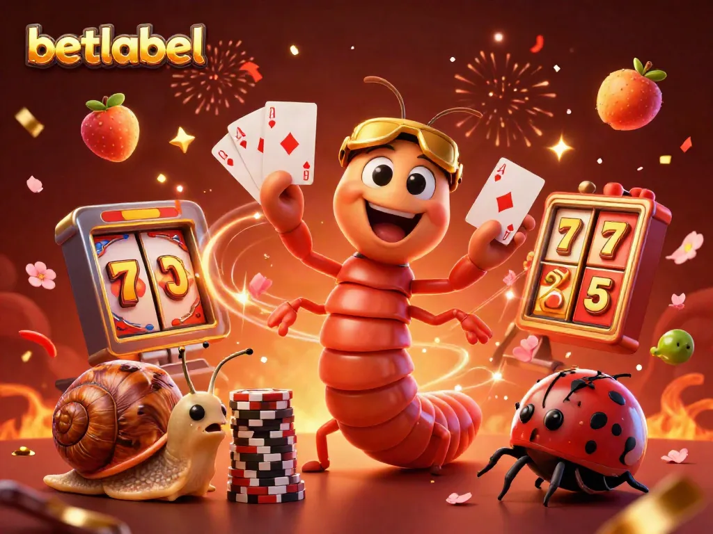 Experience the excitement of betting at betlabel with a lively casino scene filled with vibrant game elements.